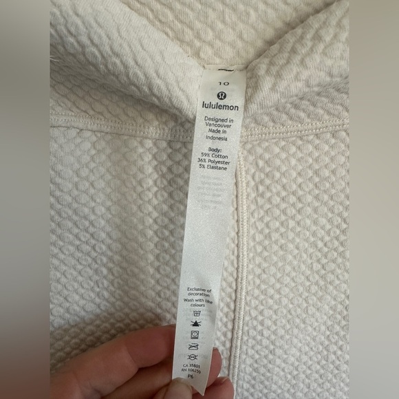 lululemon athletica Cream Wide Leg Pants (Waffle / Texture material) - Picture 5 of 5